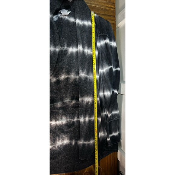 Hard Tail Open Front Cardigan Sweater Duster Fleece Cozy Gray Tie Dye Small - Picture 7 of 7